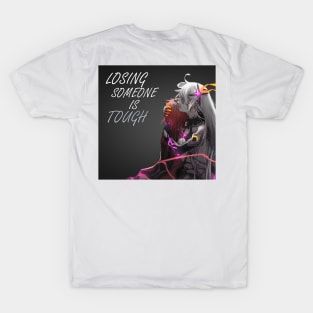 Sad anime design of losing someone kiana honkai impact 3rd T-Shirt